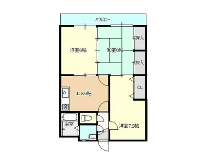 エミネントたらみ(3DK/2階)の間取り写真