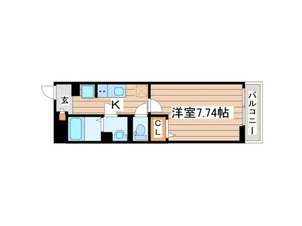 リブリ・新寺PARK(1K/3階)の間取り写真