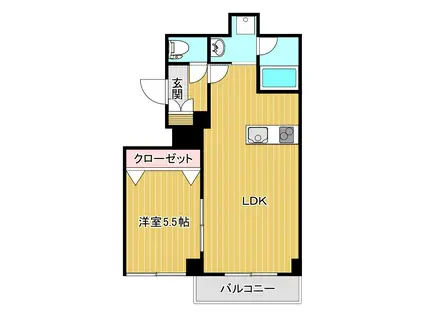 AZALEA PARK SASAGUCHI(1LDK/5階)の間取り写真