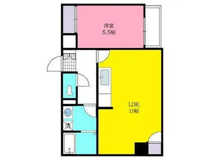アルコ・ラ・カーサ鳥取中央(1LDK/6階)の間取り写真