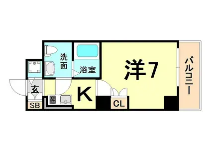 エス・キュート尼崎II(1K/11階)の間取り写真