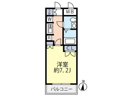 ヴェルステージ・武蔵小杉(1K/5階)の間取り写真