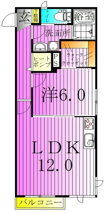 オブロン・ジ・エール 3階階 間取り