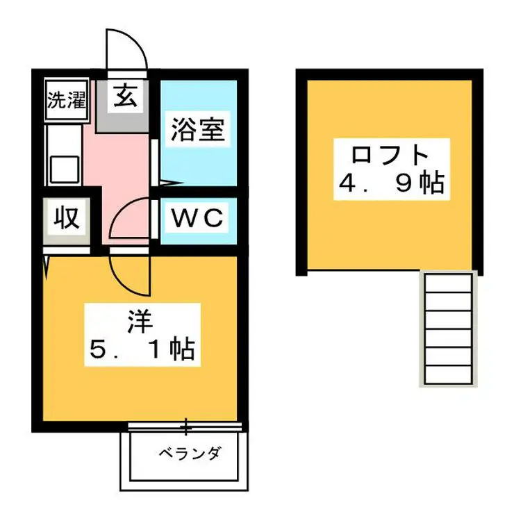 シェルブルー 2階階 間取り