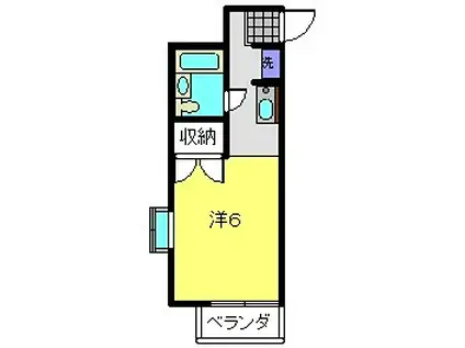 ビラコートあいかわ(1K/2階)の間取り写真