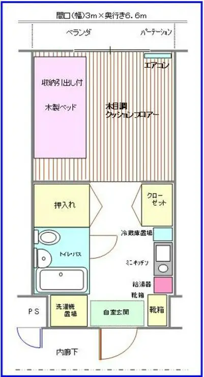 ウインドベル学生マンション 3階階 間取り