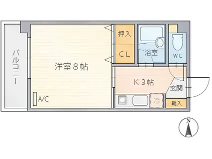 すいせん渡辺マンション(1K/1階)の間取り写真