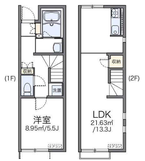 レオネクストウィンクル(1LDK/1階)の間取り写真