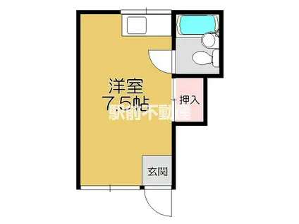 アパートメント 12(ワンルーム/1階)の間取り写真