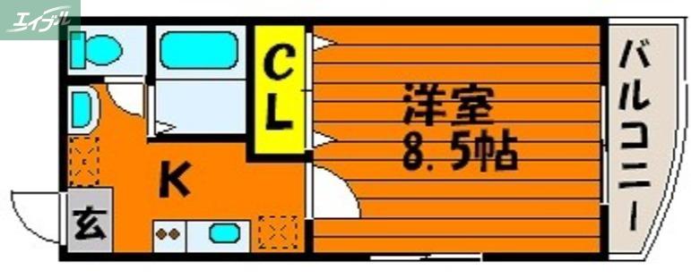 第5北村ビル(1K/3階)の間取り写真
