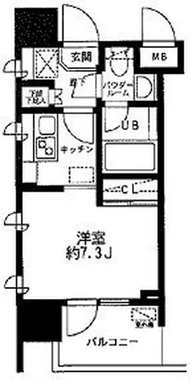 レジディア大森東 7階階 間取り