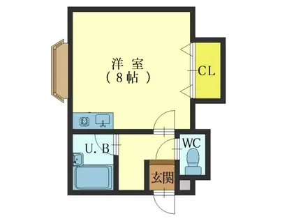 コーポラス上野(ワンルーム/2階)の間取り写真