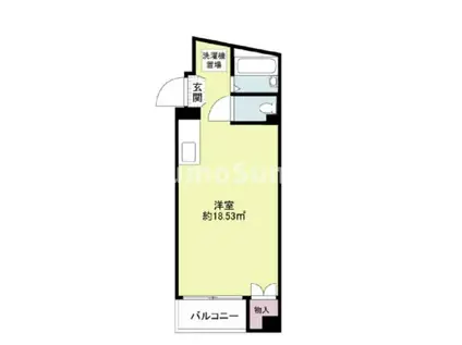 リバティー板宿(ワンルーム/4階)の間取り写真