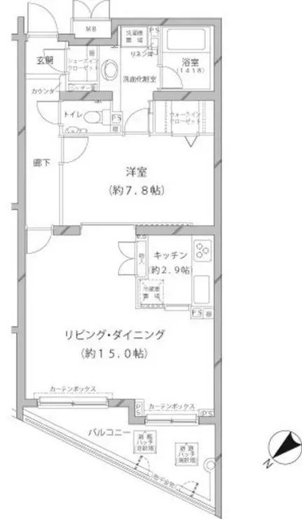 MFPRコート代官山 3階階 間取り