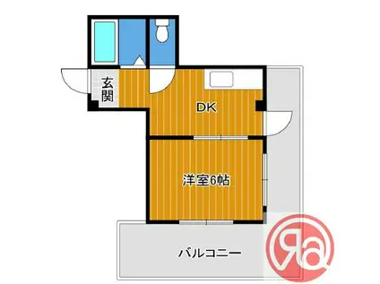 ドムス河堀口(1DK/5階)の間取り写真