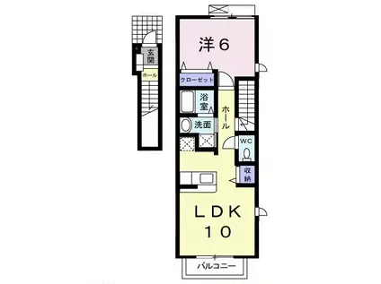 サンブリック・KY(1LDK/2階)の間取り写真