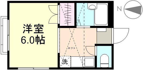 フルールS.T.T(1K/1階)の間取り写真