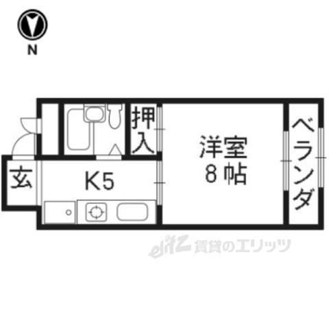 シェモアクレール(1K/4階)の間取り写真