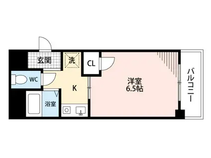 マウント・ヒルI(ワンルーム/1階)の間取り写真