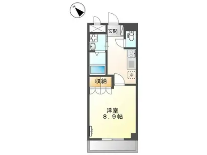 ブエナビスタ(1K/1階)の間取り写真