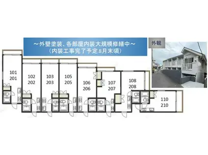 クレール新百合(ワンルーム/2階)の間取り写真