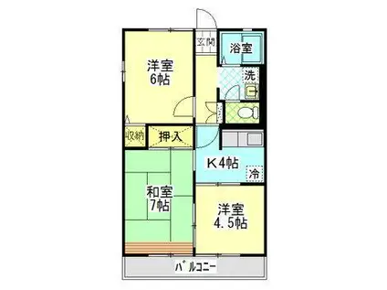 ハイムエレガント(3K/1階)の間取り写真