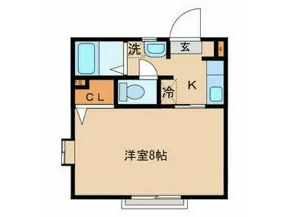 グレイスハイム(1K/2階)の間取り写真