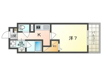 M.R RESIDENCE(1K/10階)の間取り写真