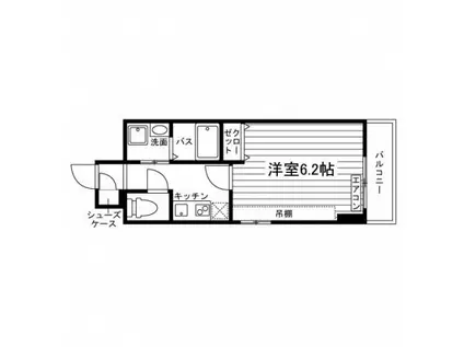 GRANDETERNA京都西京極(1K/5階)の間取り写真