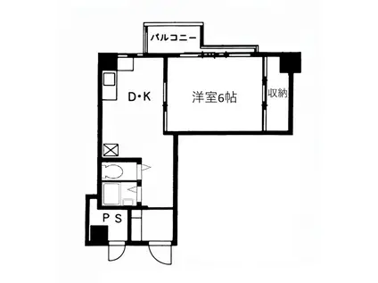 南町コーポビアネーズ(1DK/3階)の間取り写真