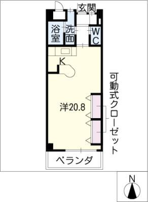 アクシスヨーロッパ弐番館(ワンルーム/5階)の間取り写真