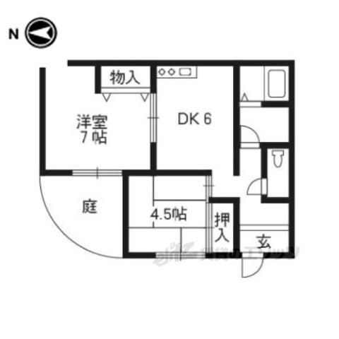 パルアベニュー醍醐(2DK/2階)の間取り写真