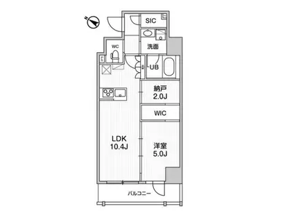 ステージグランデ日本橋人形町(1LDK/6階)の間取り写真