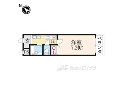 グランドヒル瀬田(1K/5階)の間取り写真