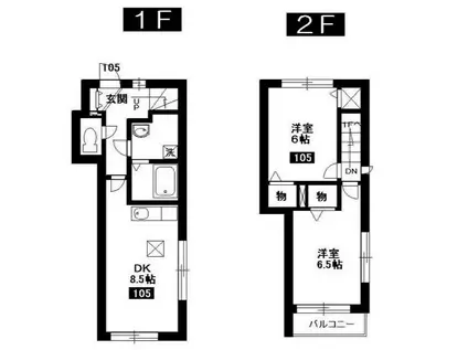 クレスト吉祥寺(2DK/1階)の間取り写真