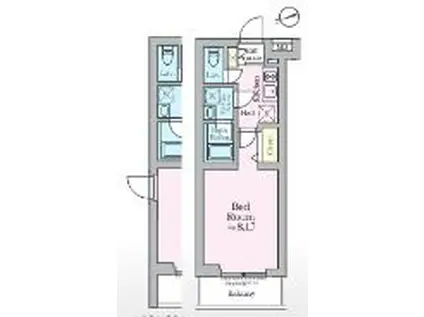 アイルグランデ川口(1K/3階)の間取り写真