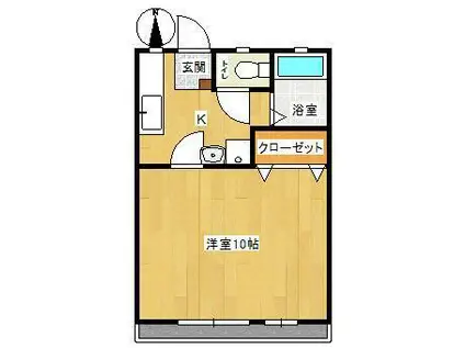 リバーヴィレッジ(1K/1階)の間取り写真