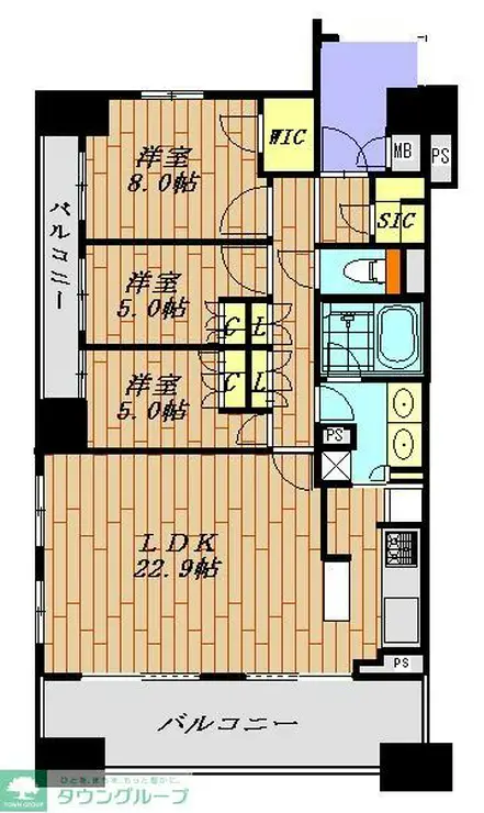 ザ・晴海レジデンス 7階階 間取り