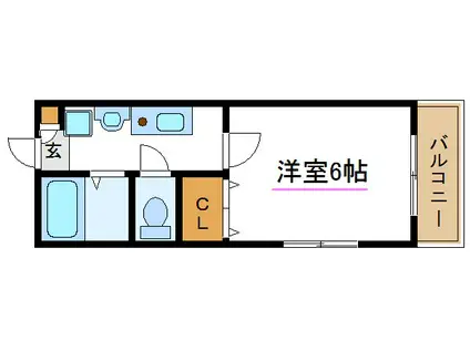 パルティール・ノザキ(1K/1階)の間取り写真