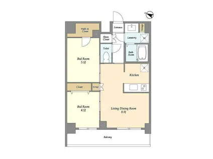 アーバンリンク護国寺(2LDK/5階)の間取り写真