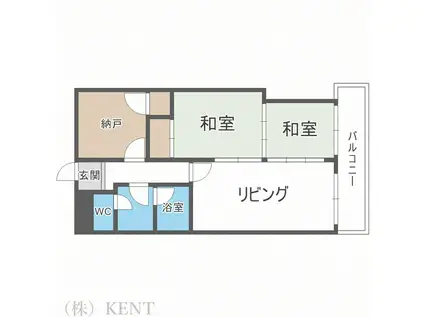 第二中田ビル(3LDK/2階)の間取り写真