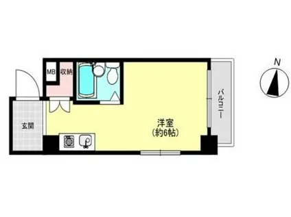 ホワイトウイング越野(ワンルーム/4階)の間取り写真