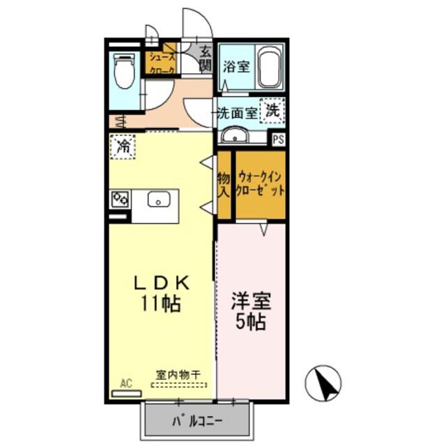 ソフィアルーチェ(1LDK/1階)の間取り写真