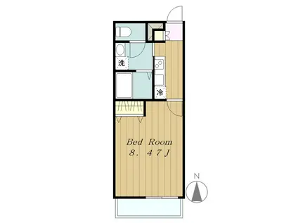 プチ ヴェール(1K/2階)の間取り写真