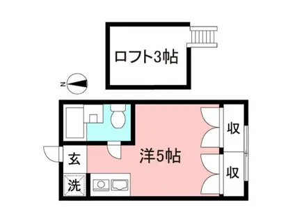 メゾン西野川II(ワンルーム/1階)の間取り写真