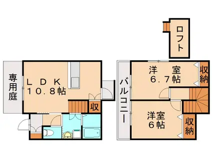 パーフン・デ・ラ・ルーン III(2LDK/1階)の間取り写真