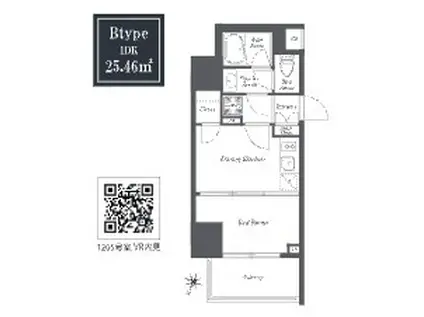 HE GATEHOUSE雑司が谷(1DK/3階)の間取り写真