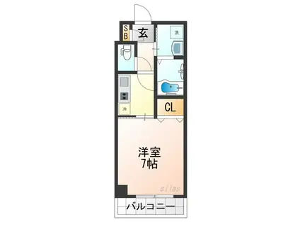 グランデトワール(1K/4階)の間取り写真