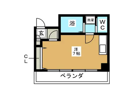 アヴァンツァーレ横浜(ワンルーム/4階)の間取り写真