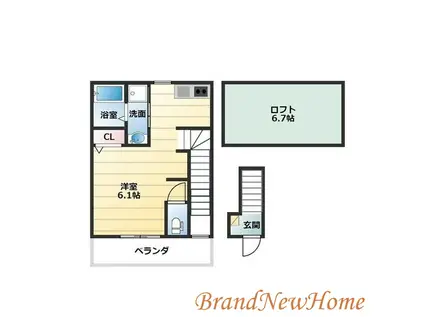 あんしん日置荘西町08-4002(ワンルーム/2階)の間取り写真